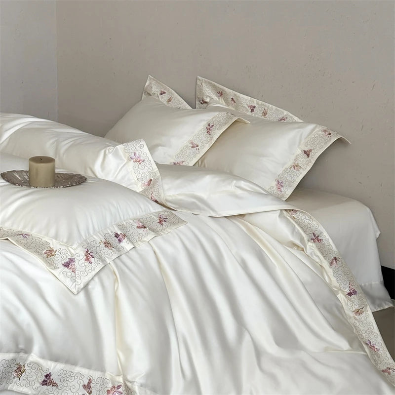 1000TC Egyptian Cotton Bedding Set with Duvet Cover and Pillowcases – Luxurious Comfort for Queen or King Size Beds 0