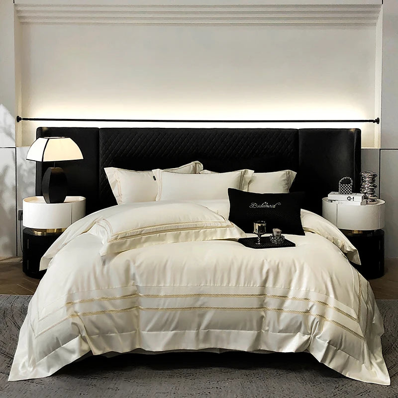 100% Cotton Duvet Cover Set for Queen or King Size – Luxurious Bedding with Elegant Design 2