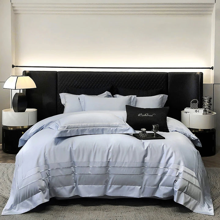 100% Cotton Duvet Cover Set for Queen or King Size – Luxurious Bedding with Elegant Design 6