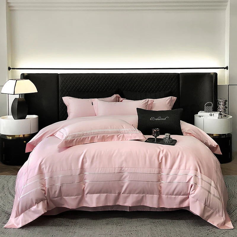 100% Cotton Duvet Cover Set for Queen or King Size – Luxurious Bedding with Elegant Design 7