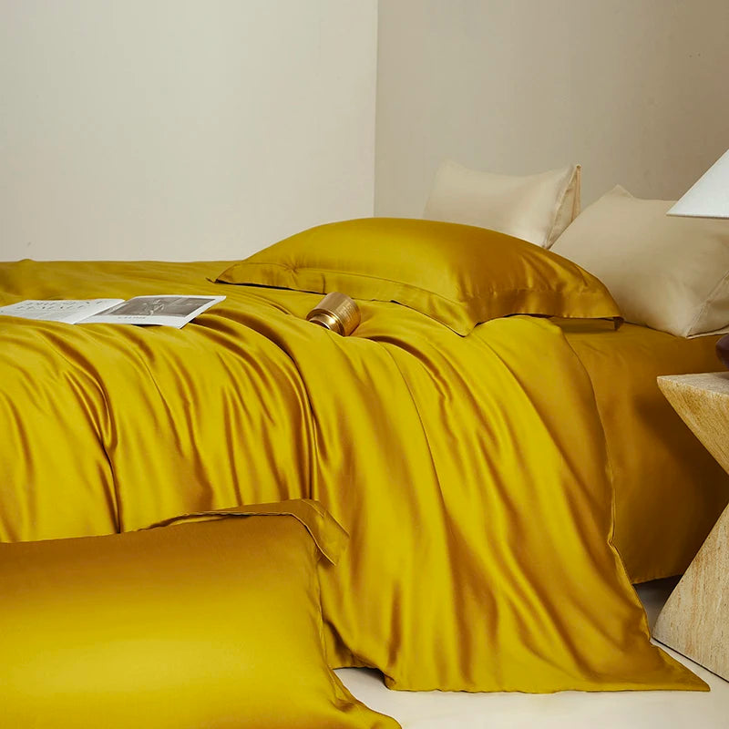 600TC Lyocell Bamboo Fiber Bedding Set – Soft and Cooling Duvet Covers for All Bed Sizes 0