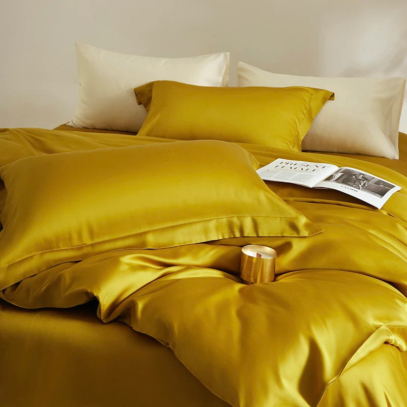 600TC Lyocell Bamboo Fiber Bedding Set – Soft and Cooling Duvet Covers for All Bed Sizes 1