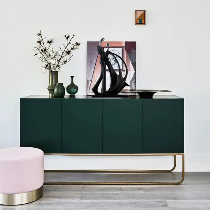 Abstract Dancing Couple Sculpture in Black Resin – Elegant Home Decor for Living Room or Office 2