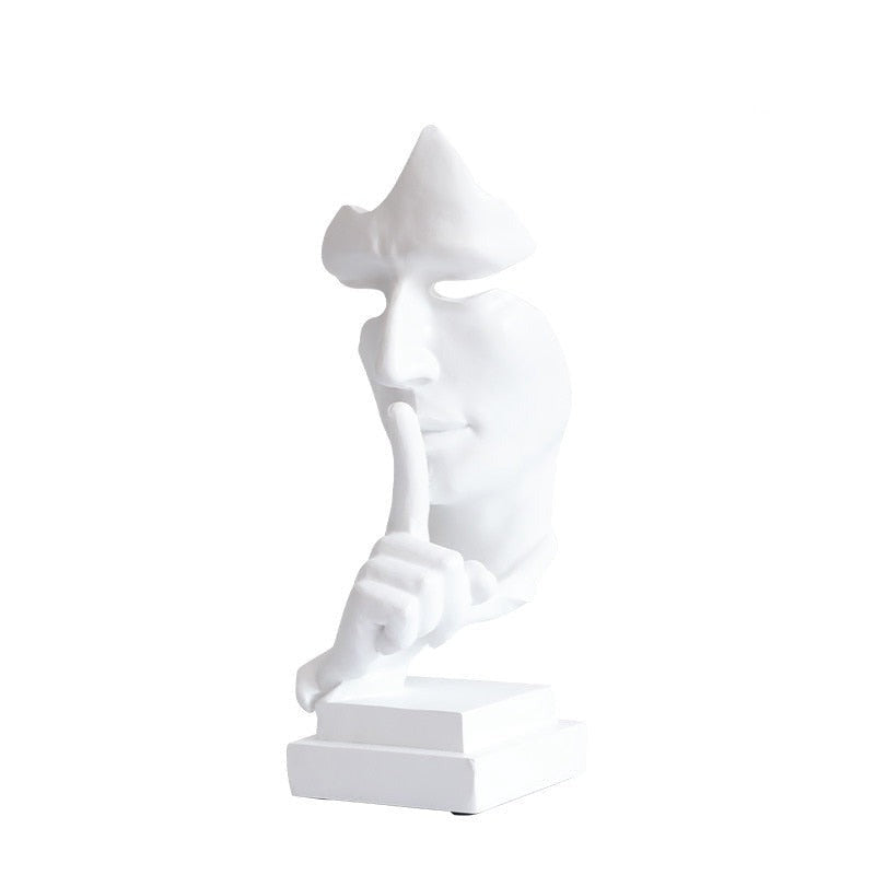 Abstract Face Statue Sculpture – Unique Artistic Decor for Home or Office 3