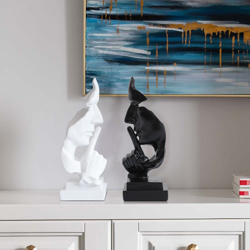 Abstract Face Statue Sculpture – Unique Artistic Decor for Home or Office 4