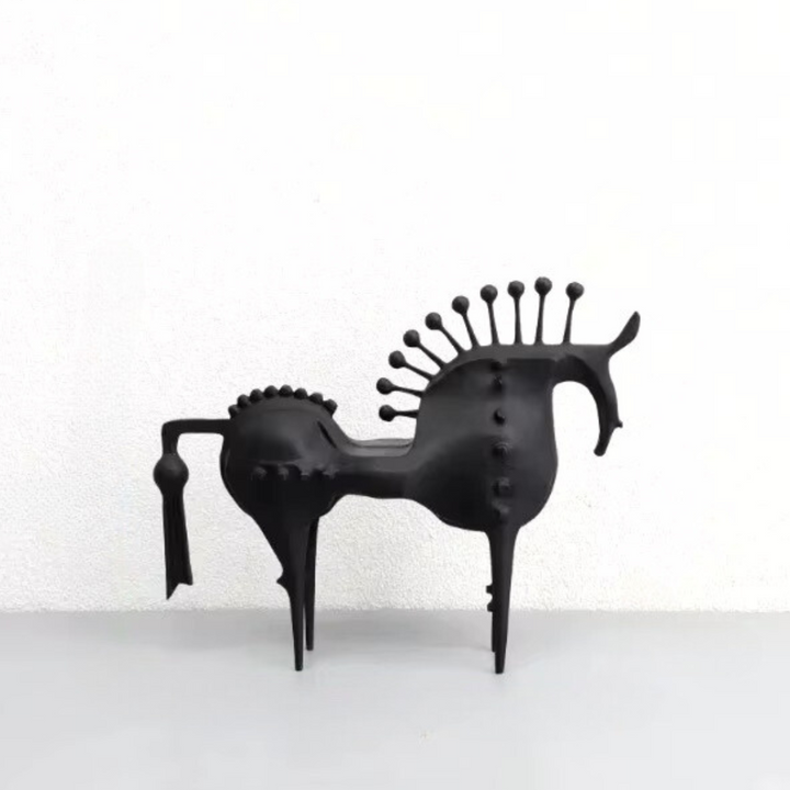 Abstract Horse Metal Sculpture – Elegant Decor for Home or Office 0