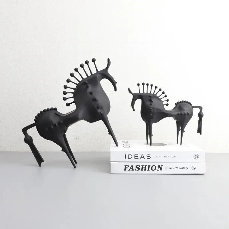 Abstract Horse Metal Sculpture – Elegant Decor for Home or Office 2