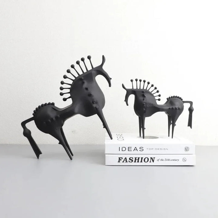 Abstract Horse Metal Sculpture – Elegant Decor for Home or Office 2