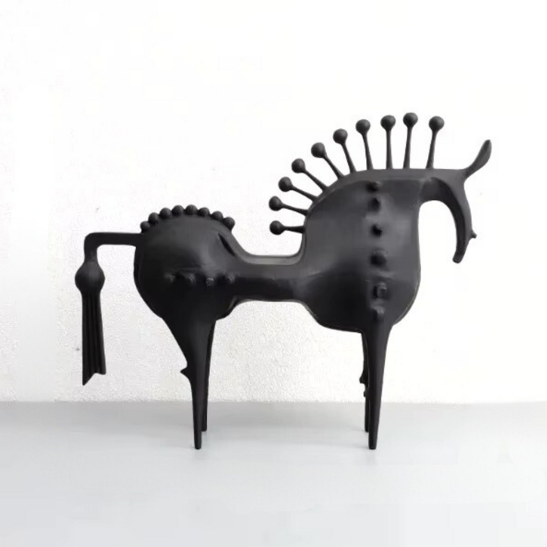 Abstract Horse Metal Sculpture – Elegant Decor for Home or Office 3