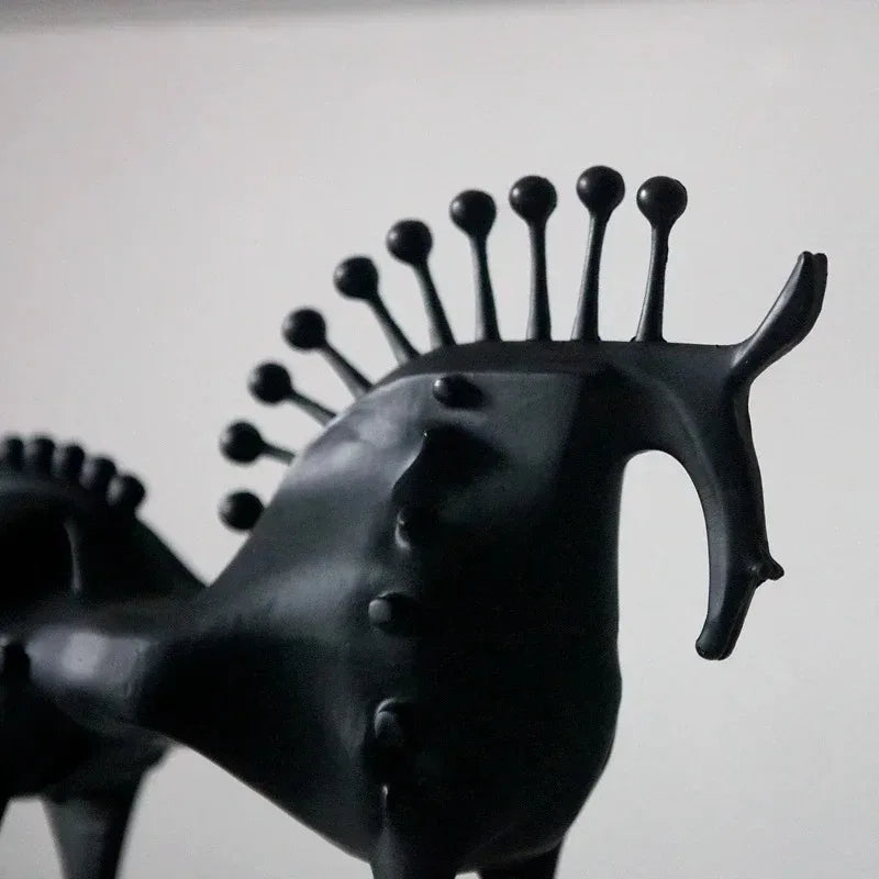 Abstract Horse Metal Sculpture – Elegant Decor for Home or Office 4
