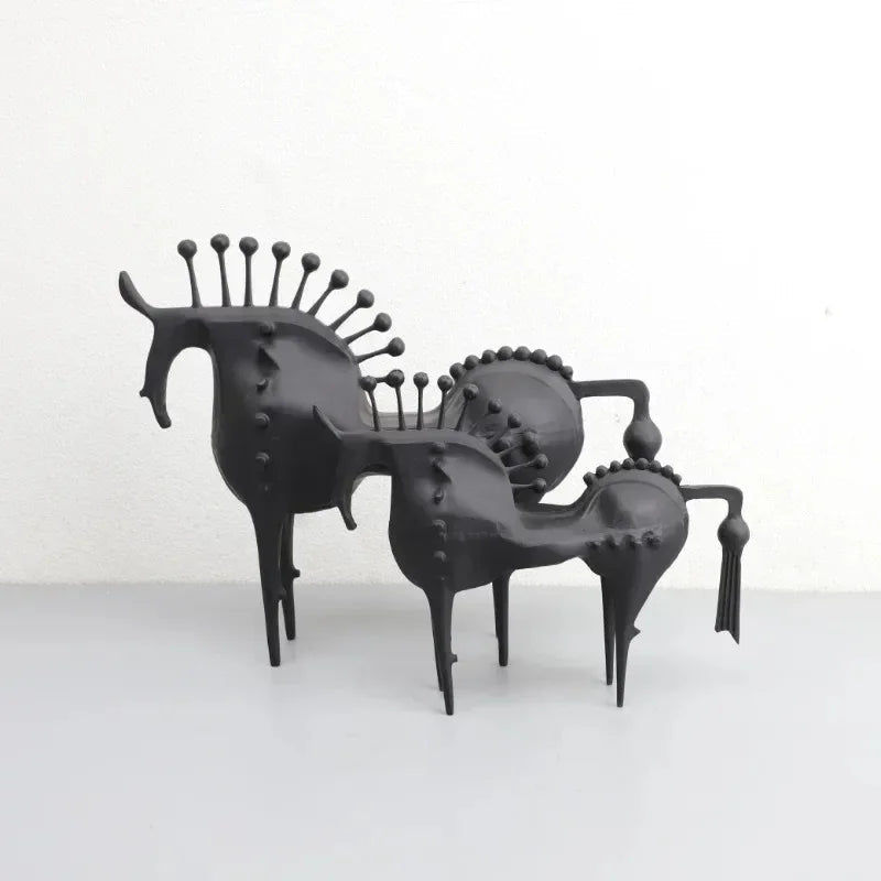 Abstract Horse Metal Sculpture – Elegant Decor for Home or Office 5
