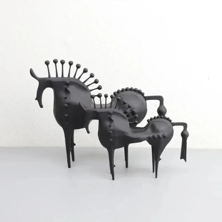 Abstract Horse Metal Sculpture – Elegant Decor for Home or Office 5