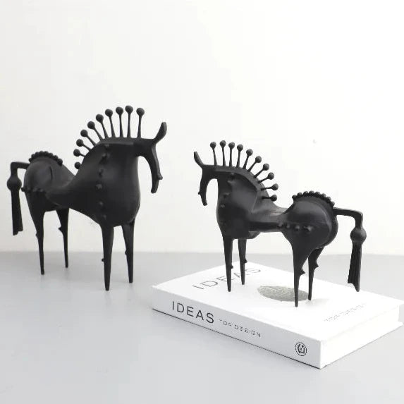 Abstract Horse Metal Sculpture – Elegant Decor for Home or Office 6