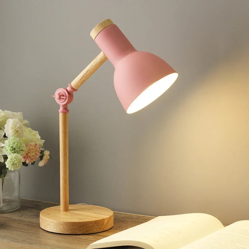 Adjustable Wooden Desk Lamp with Scandinavian Design – Functional Lighting for Home Office or Nightstand 1