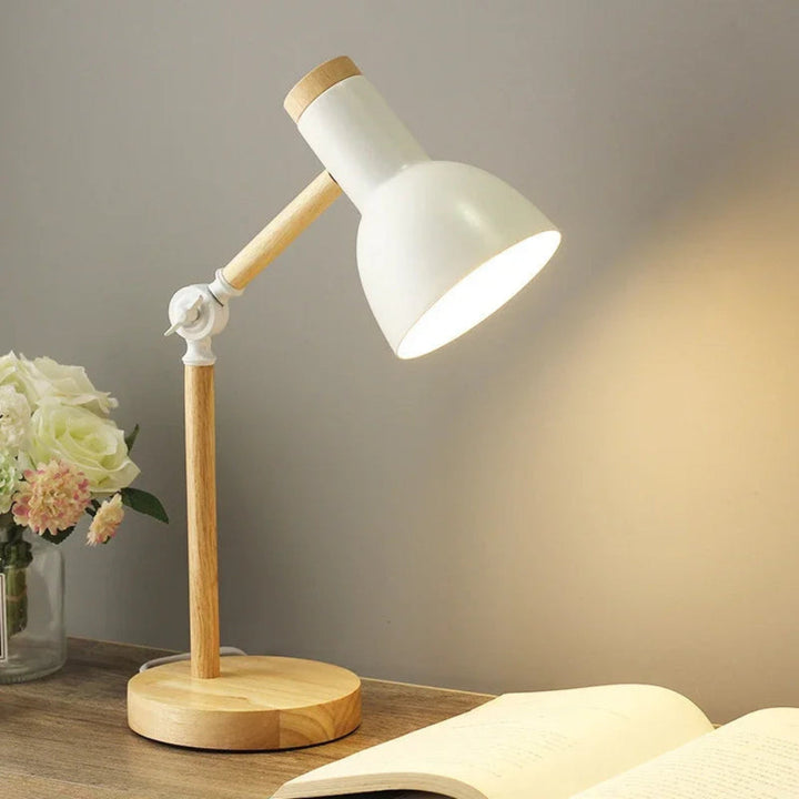 Adjustable Wooden Desk Lamp with Scandinavian Design – Functional Lighting for Home Office or Nightstand 2
