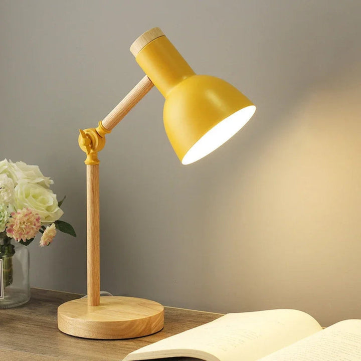 Adjustable Wooden Desk Lamp with Scandinavian Design – Functional Lighting for Home Office or Nightstand 3