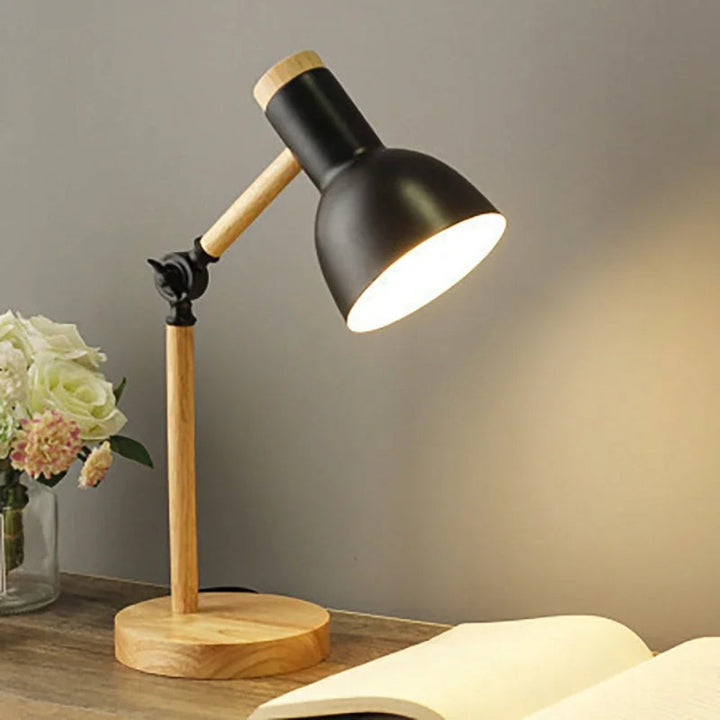 Adjustable Wooden Desk Lamp with Scandinavian Design – Functional Lighting for Home Office or Nightstand 4