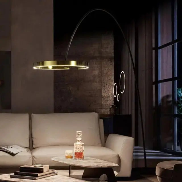 Arched Galaxy Floor Lamp with LED Lighting – Modern Design for Living Room Decor 0