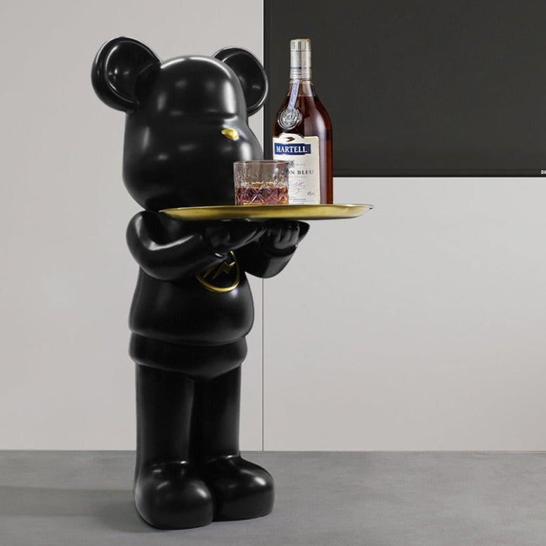 ArtZ® Bear Statue Tray Table – Unique Decorative Piece for Home or Office 1