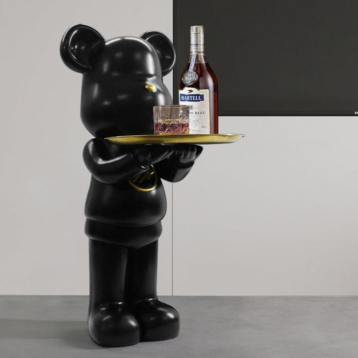 ArtZ® Bear Statue Tray Table – Unique Decorative Piece for Home or Office 1