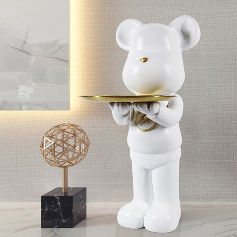 ArtZ® Bear Statue Tray Table – Unique Decorative Piece for Home or Office 2