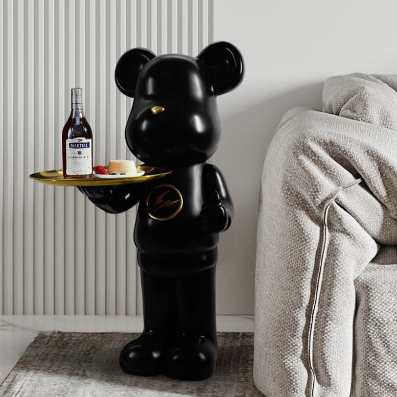 ArtZ® Bear Statue Tray Table – Unique Decorative Piece for Home or Office 3
