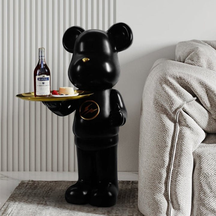 ArtZ® Bear Statue Tray Table – Unique Decorative Piece for Home or Office 3