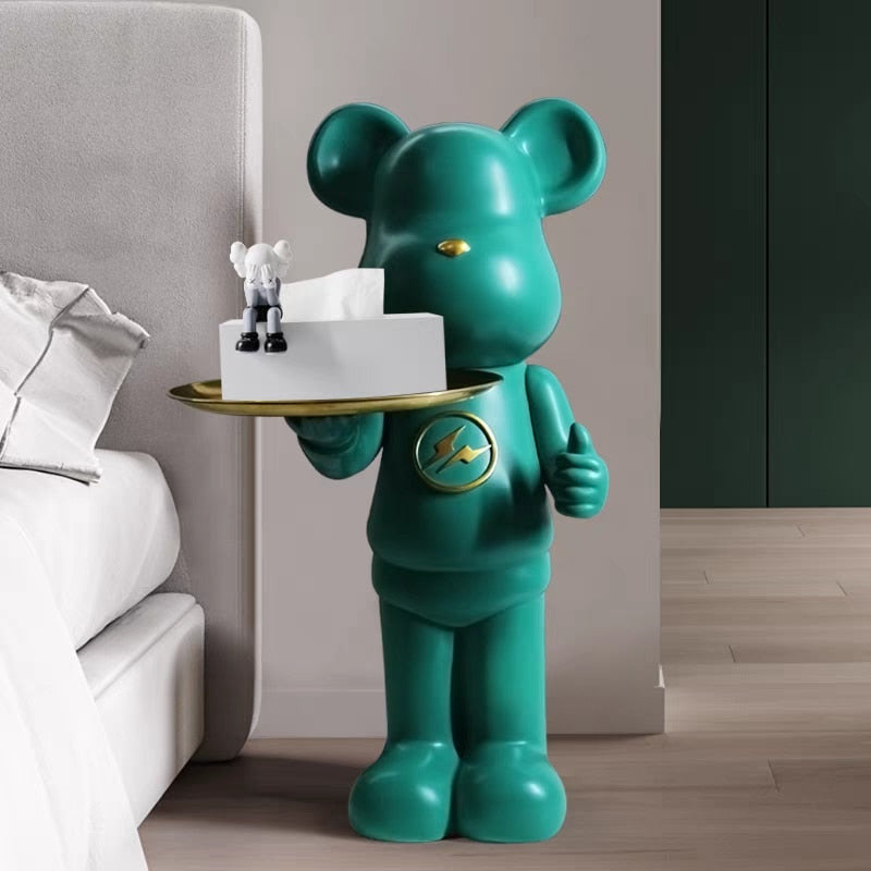 ArtZ® Bear Statue Tray Table – Unique Decorative Piece for Home or Office 4