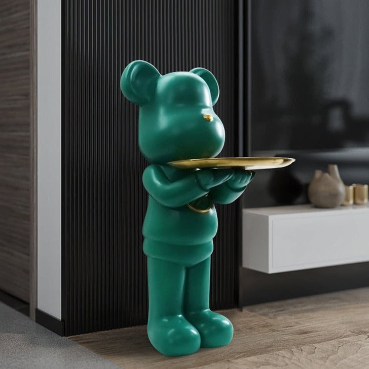 ArtZ® Bear Statue Tray Table – Unique Decorative Piece for Home or Office 5