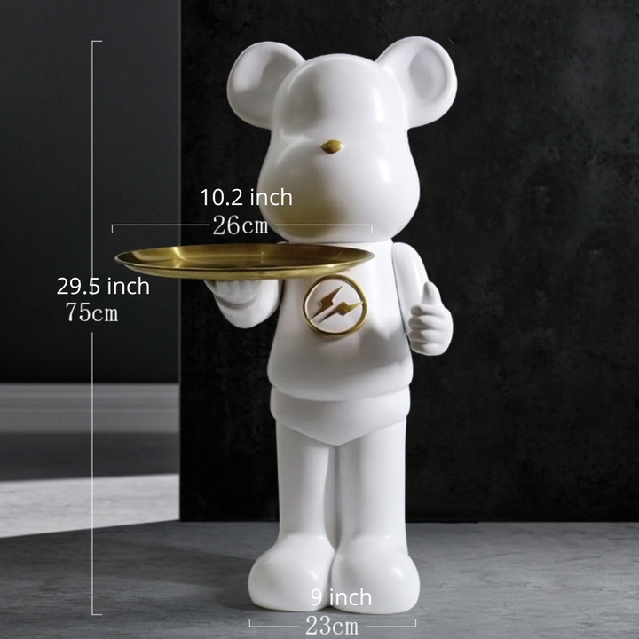 ArtZ® Bear Statue Tray Table – Unique Decorative Piece for Home or Office 6
