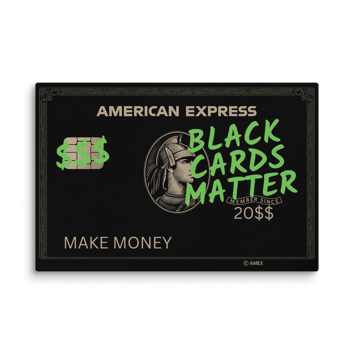 ArtZ® Black Cards Matter Painting – Bold Canvas Art for Motivational Spaces 0