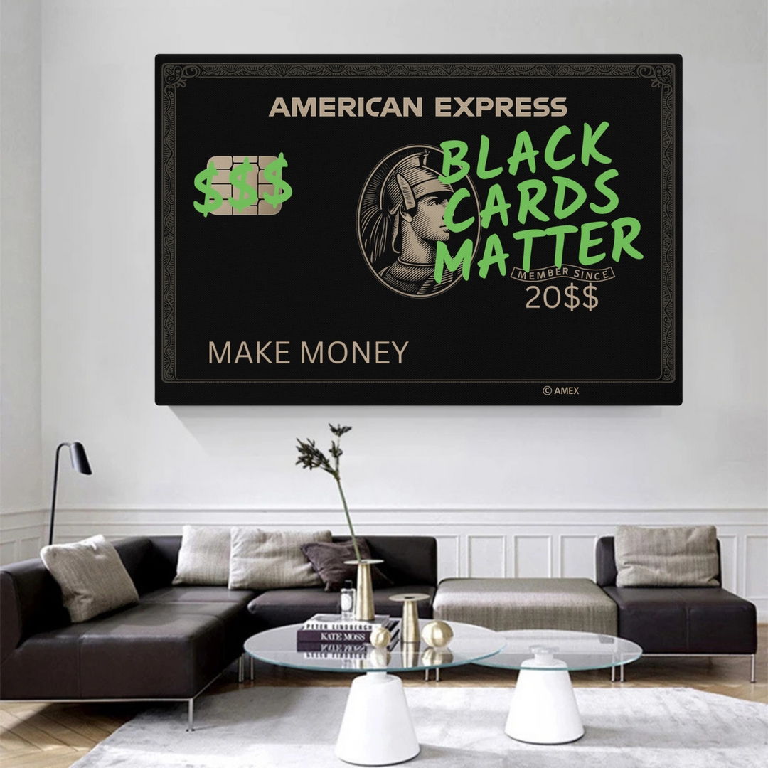 ArtZ® Black Cards Matter Painting – Bold Canvas Art for Motivational Spaces 2