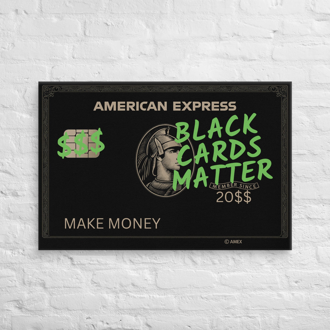 ArtZ® Black Cards Matter Painting – Bold Canvas Art for Motivational Spaces 3