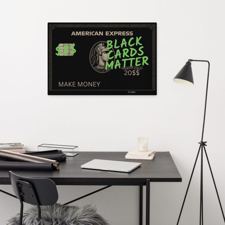 ArtZ® Black Cards Matter Painting – Bold Canvas Art for Motivational Spaces 6