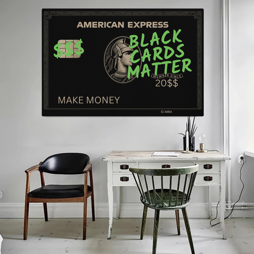 ArtZ® Black Cards Matter Painting – Bold Canvas Art for Motivational Spaces 7