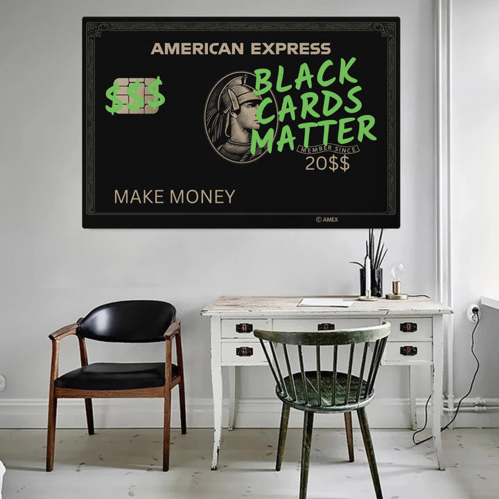 ArtZ® Black Cards Matter Painting – Bold Canvas Art for Motivational Spaces 7