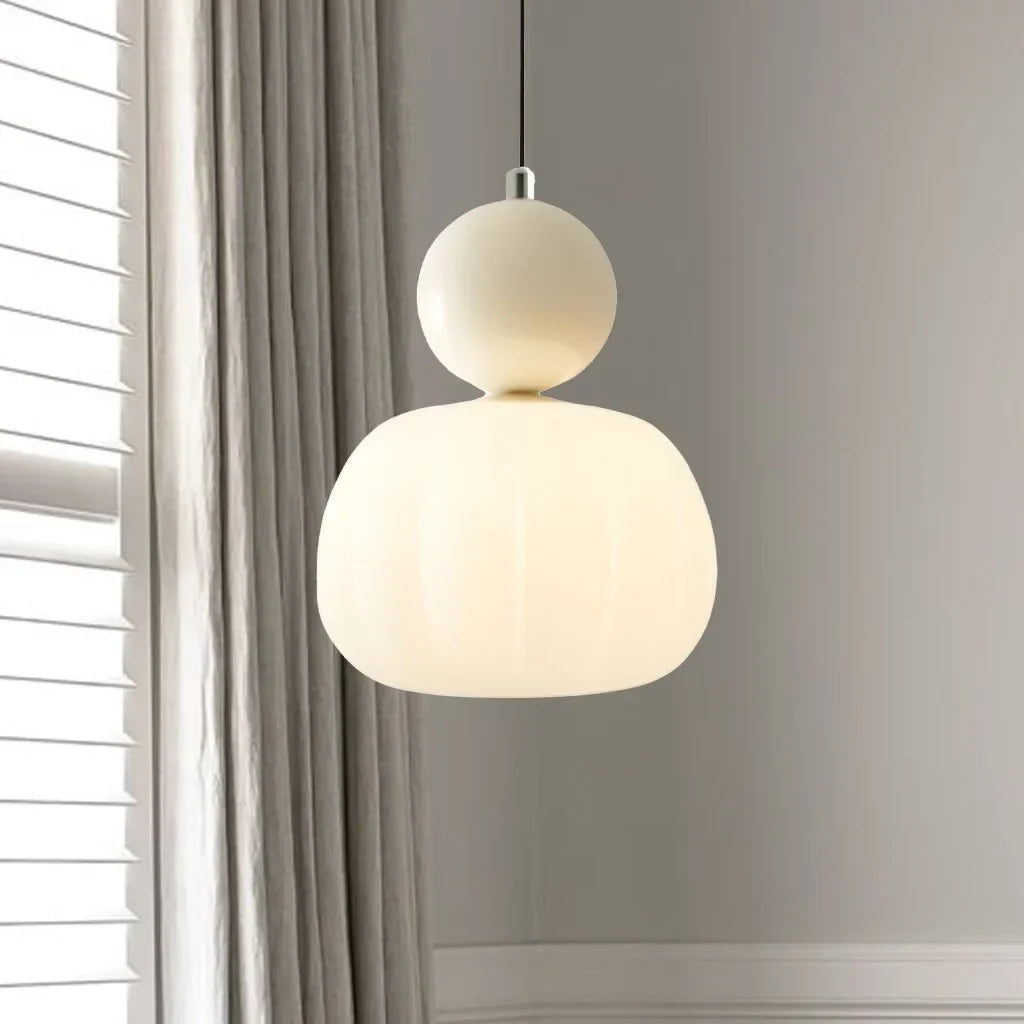 Art Deco Pendant Light in Cream – Stylish Illumination for Dining Room or Living Space 0