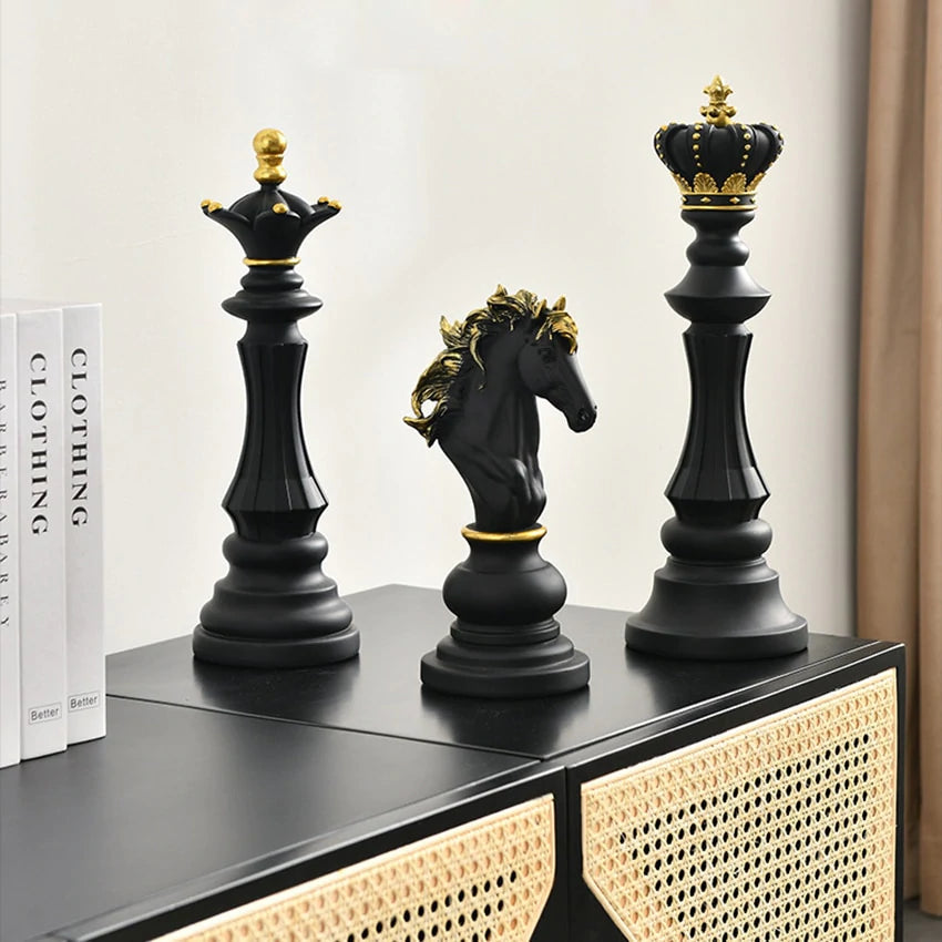 Artisan Chess Statue – Unique Home Decor for Art and Chess Lovers 1