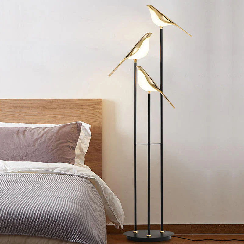 Artistic Black Floor Lamp with Warm LED Light – Unique Lighting for Living Room or Bedroom 1