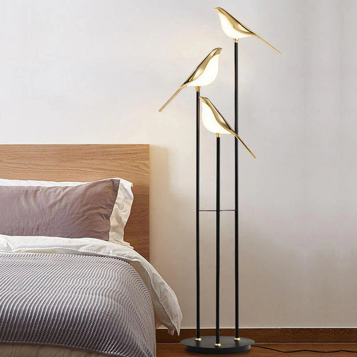 Artistic Black Floor Lamp with Warm LED Light – Unique Lighting for Living Room or Bedroom 1