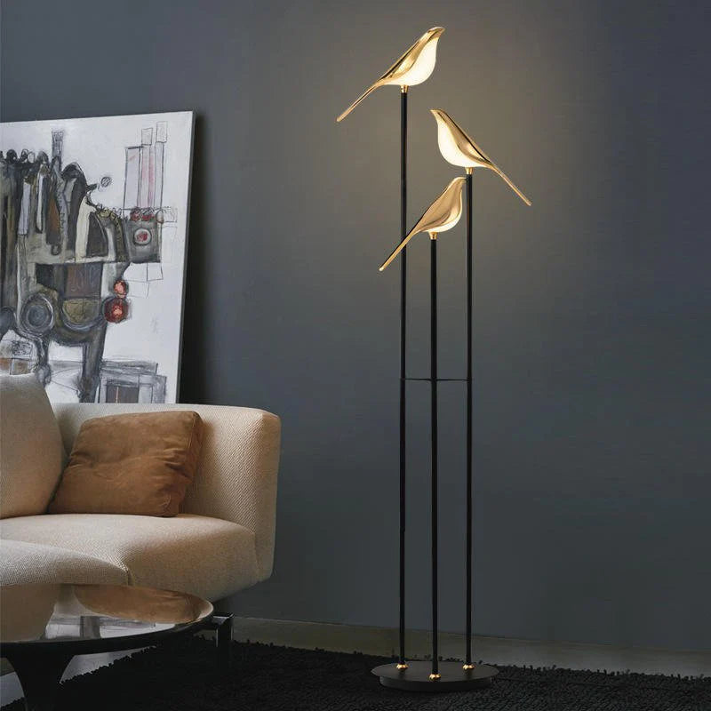 Artistic Black Floor Lamp with Warm LED Light – Unique Lighting for Living Room or Bedroom 3