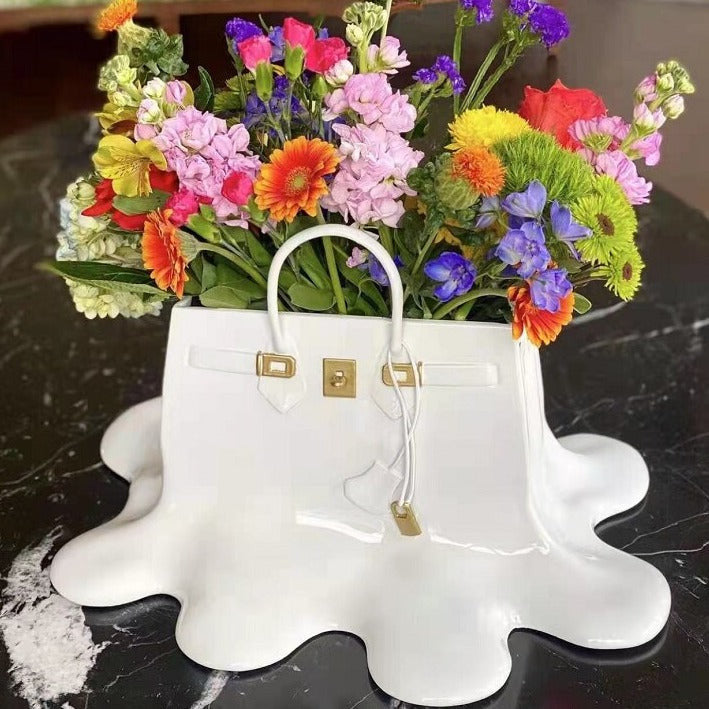Bag Vase Sculpture – Unique Decorative Accent for Stylish Home Decor 0