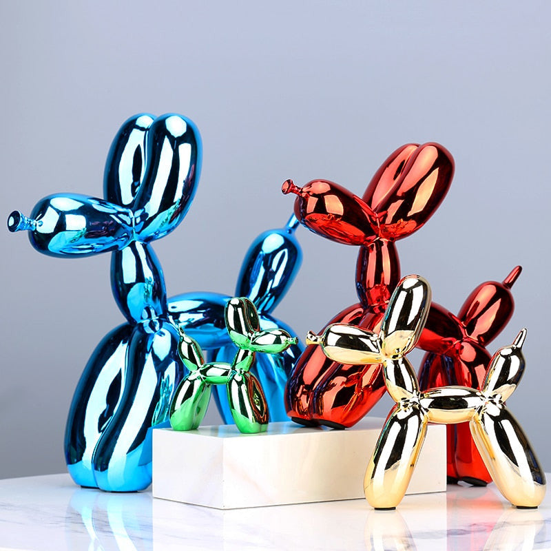 Balloon Dog Sculpture – Whimsical Resin Dog Statue for Home or Office Decor 1
