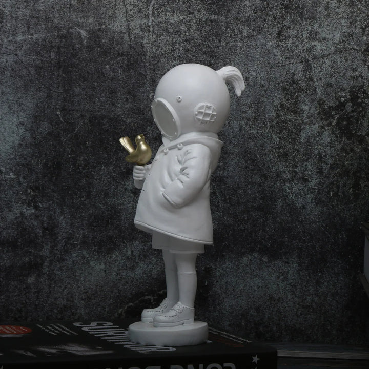 Banksy Deepsea Girl Resin Handicraft – Unique Wall Art for Home Decor in Living Room 4