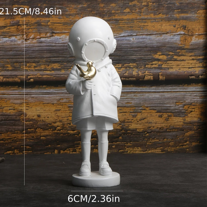 Banksy Deepsea Girl Resin Handicraft – Unique Wall Art for Home Decor in Living Room 7