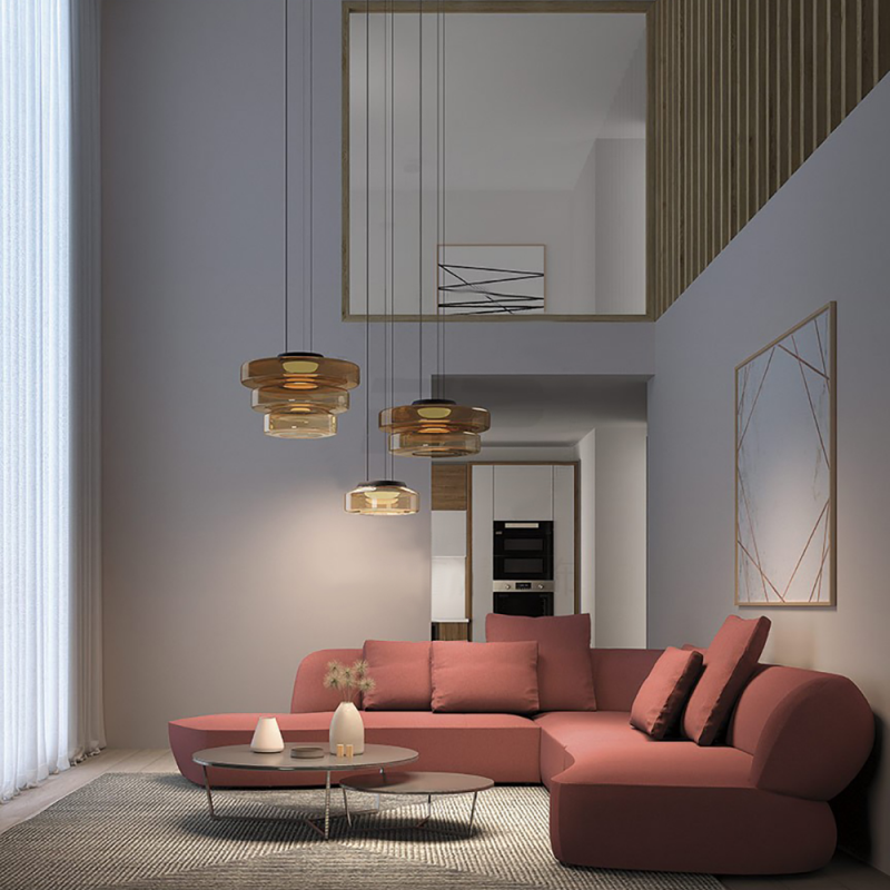 Bauhaus Glass Pendant Light – Stylish Ceiling Fixture for Kitchen or Living Room 9
