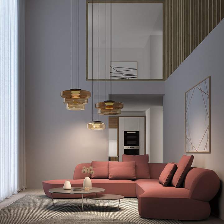 Bauhaus Glass Pendant Light – Stylish Ceiling Fixture for Kitchen or Living Room 9