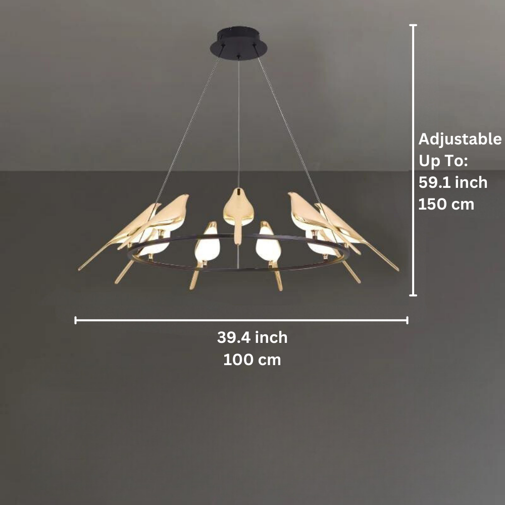 Black Chandelier Light with Artistic Design – Modern Lighting for Dining Room or Living Area 7