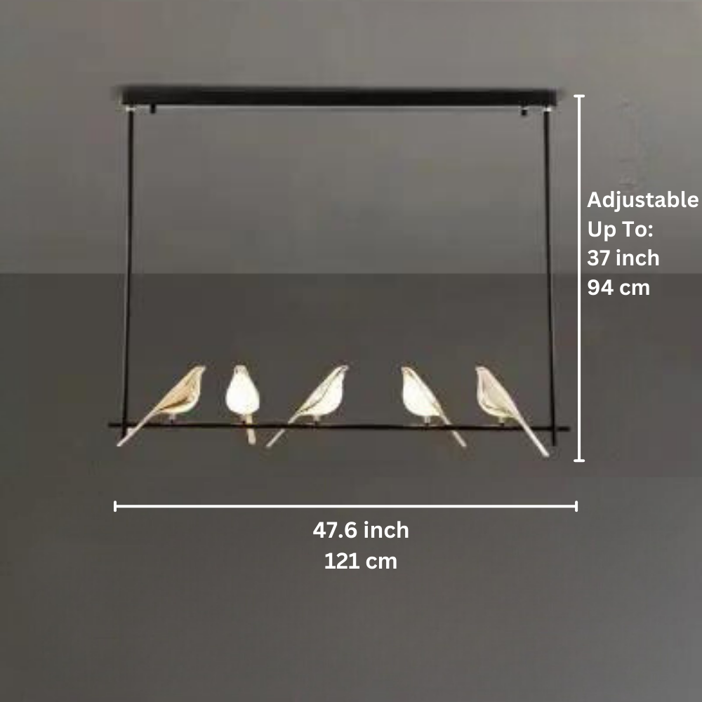 Black Chandelier Light with Artistic Design – Modern Lighting for Dining Room or Living Area 8
