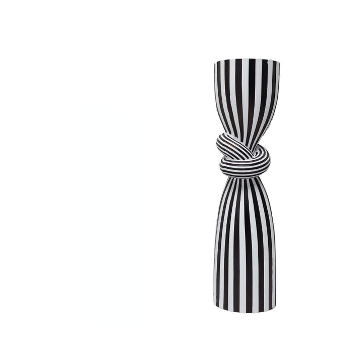 Black and White Striped Candle Holder – Elegant Home Decor Accent 2